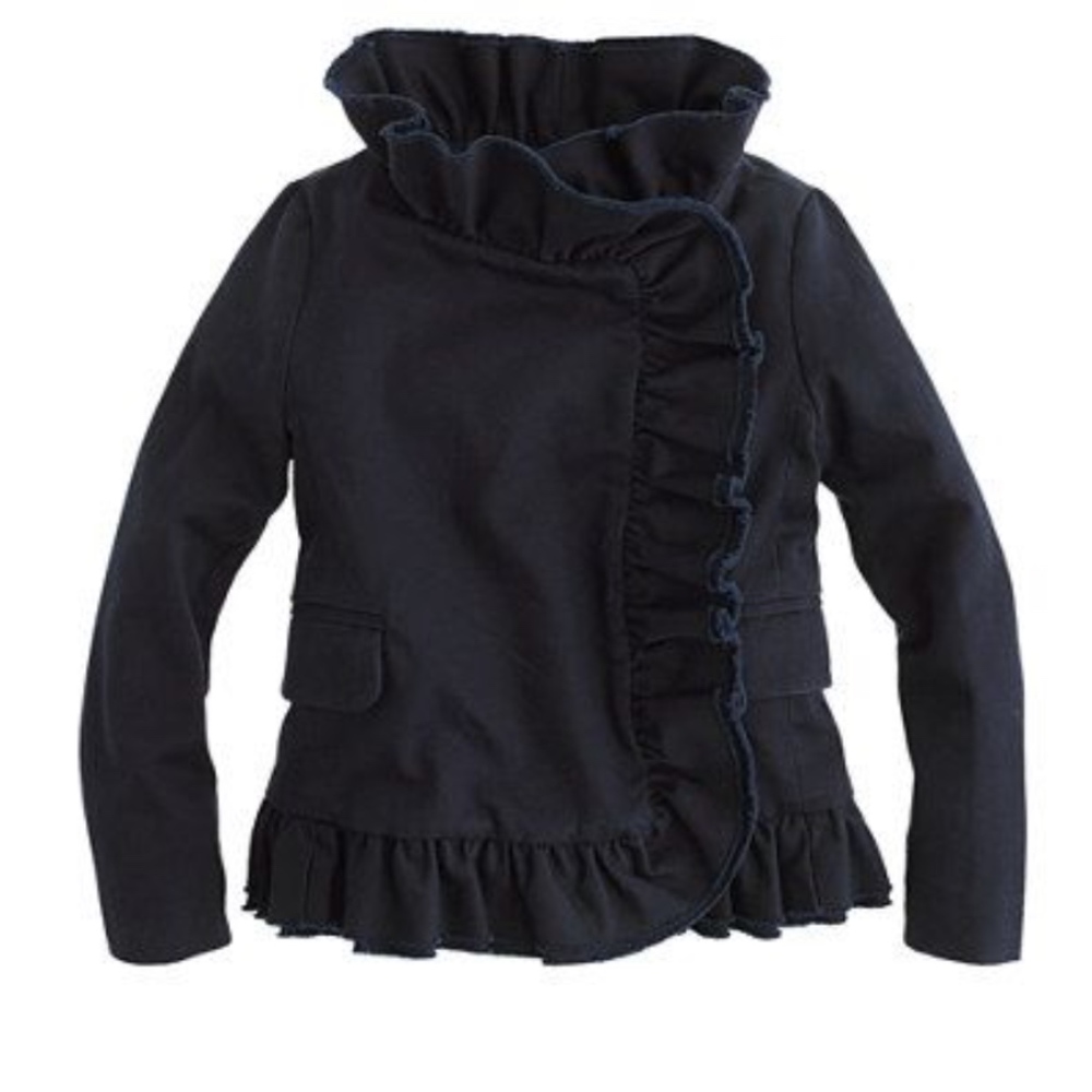EUC J.Crew Chino Ruffle Jacket - Fits Adults!